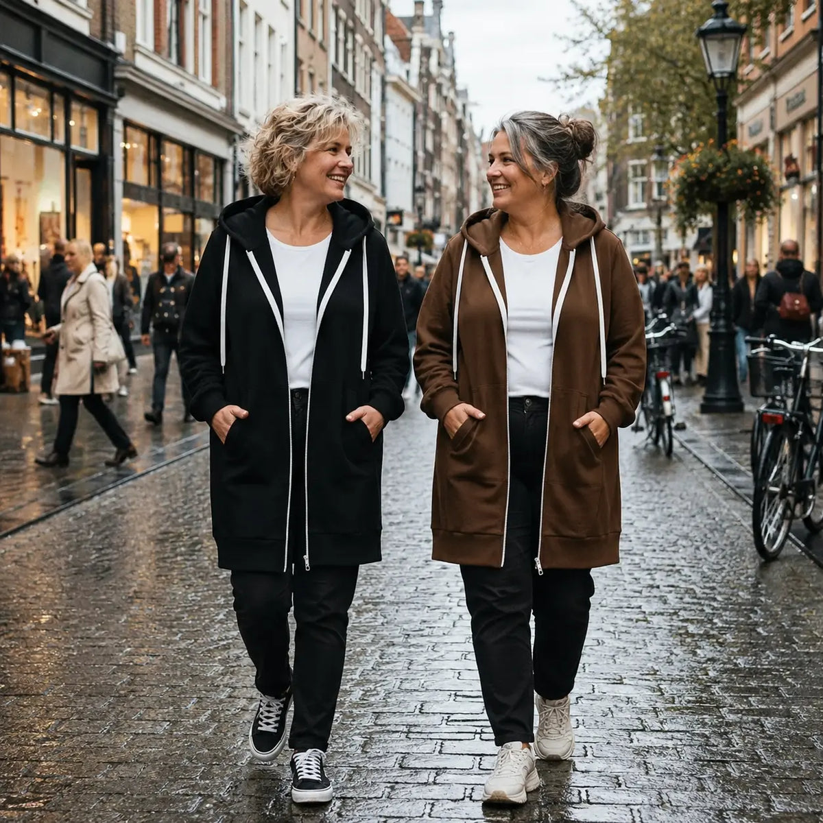 SoftHood™ - Lange Damenjacke mit Kapuze für Wärme und Komfort