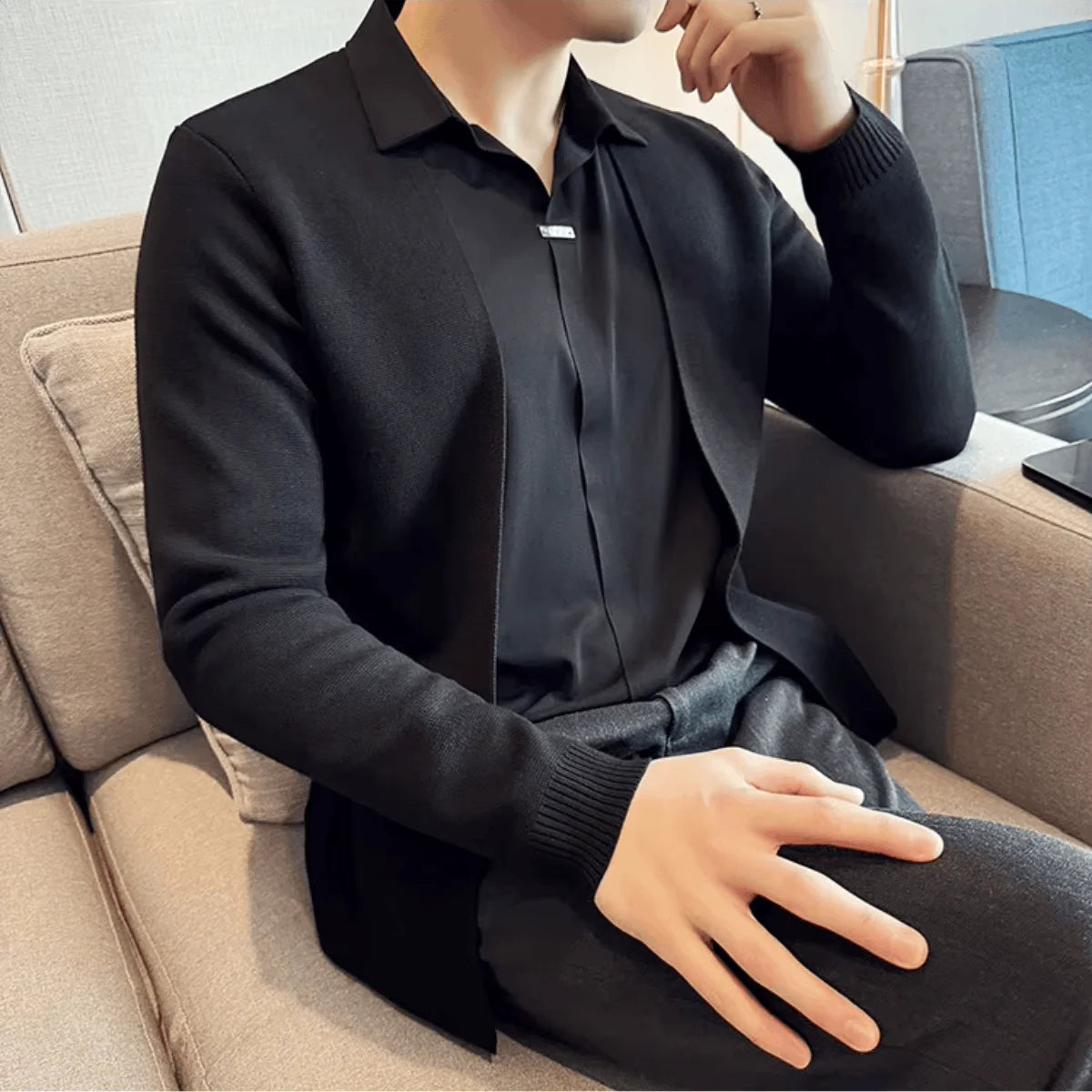 Layer™ – 2-in-1-Hemd mit Cardigan-Effekt