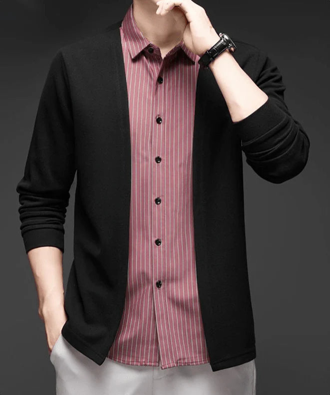 Gianluigi™ – Italienisches 2-in-1-Hemd mit Cardigan-Schnitt
