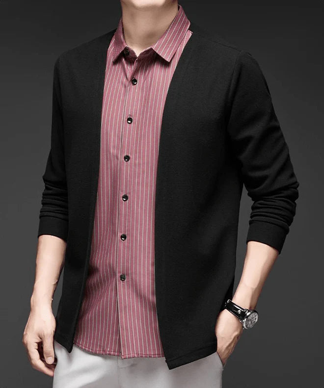 Gianluigi™ – Italienisches 2-in-1-Hemd mit Cardigan-Schnitt