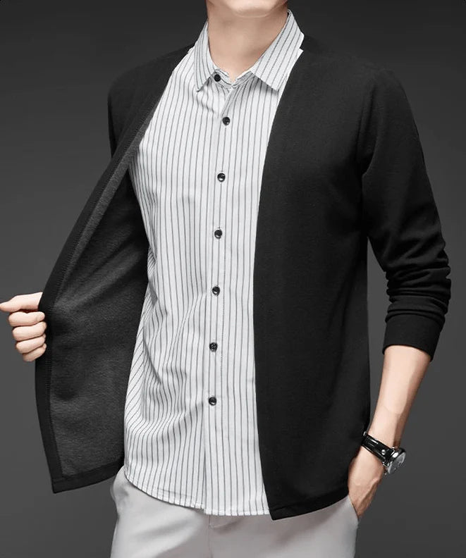 Gianluigi™ – Italienisches 2-in-1-Hemd mit Cardigan-Schnitt