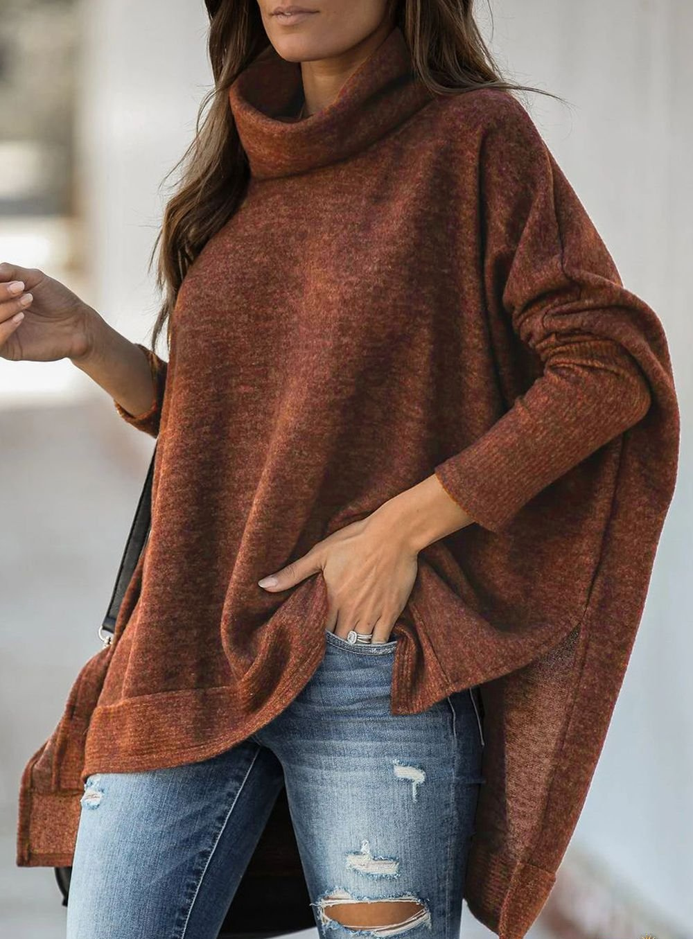 Renazi | Pull à Col Roulé Pour Femmes Leena