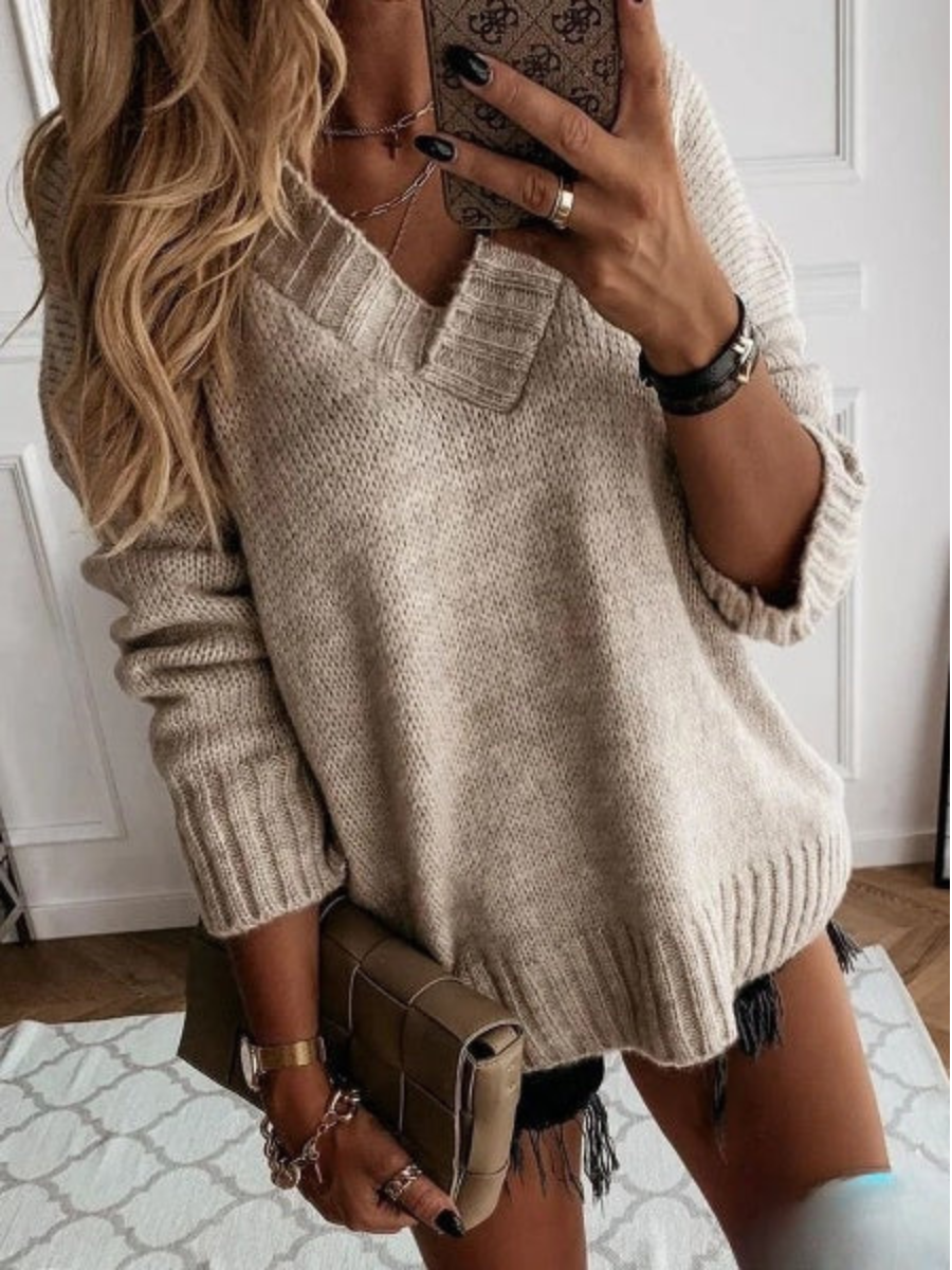 Renazi | Pull à Col En V Pour Femmes Margaux