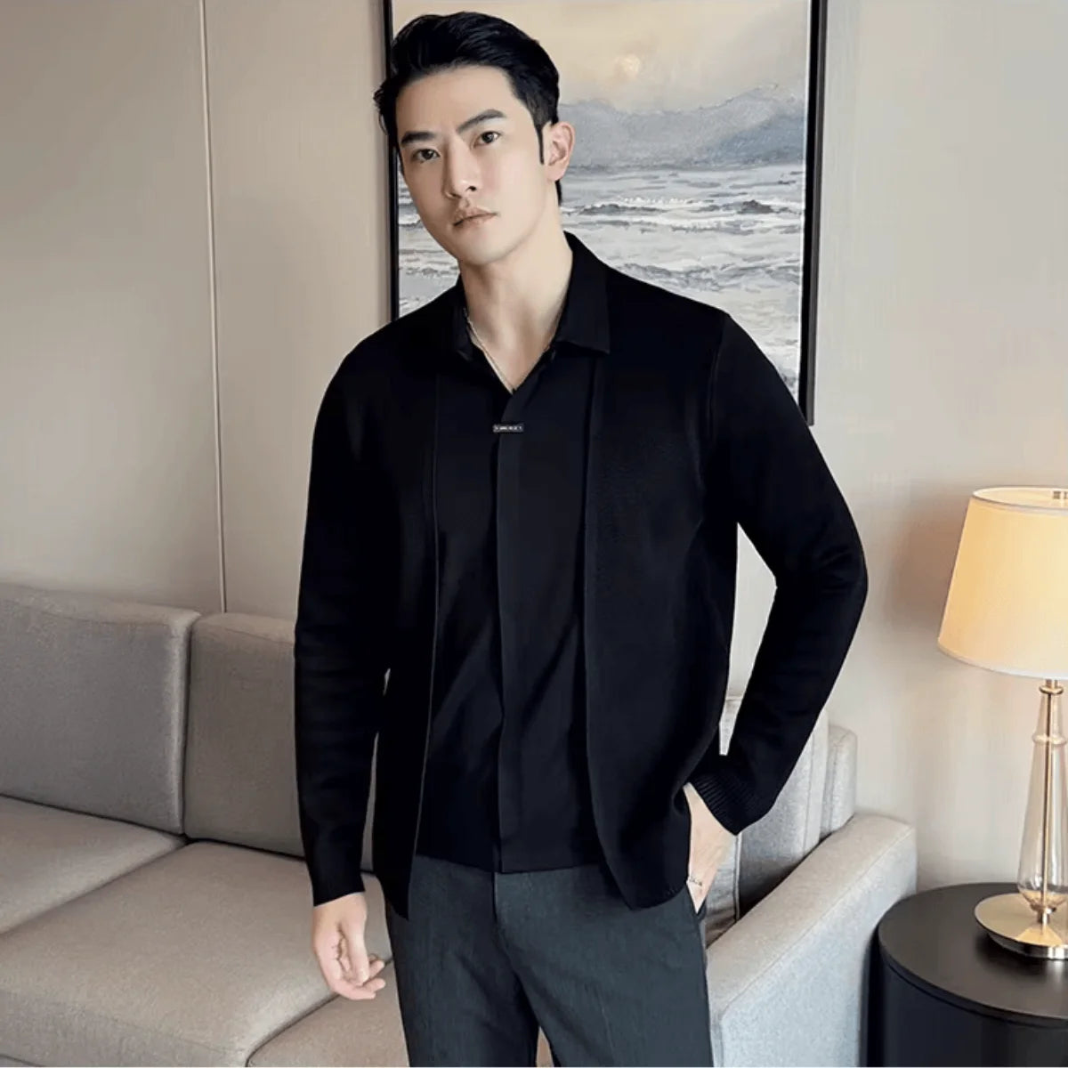 Layer™ – 2-in-1-Hemd mit Cardigan-Effekt