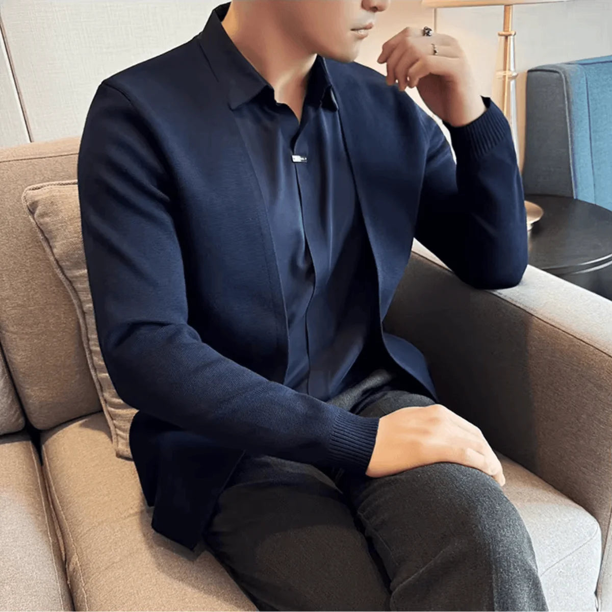 Layer™ – 2-in-1-Hemd mit Cardigan-Effekt