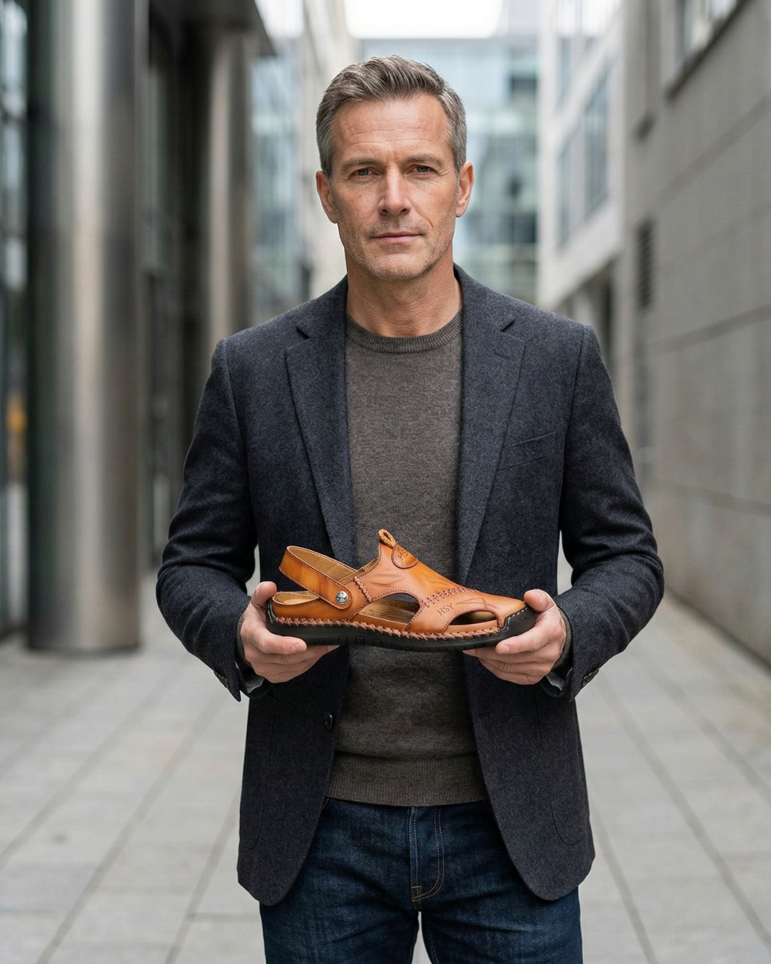 Premium Orthopädische Leder-Komfortsandalen für Herren