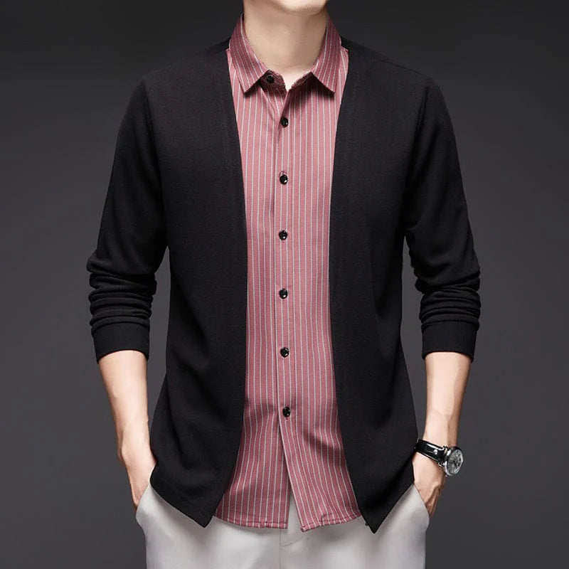 Gianluigi™ – Italienisches 2-in-1-Hemd mit Cardigan-Schnitt