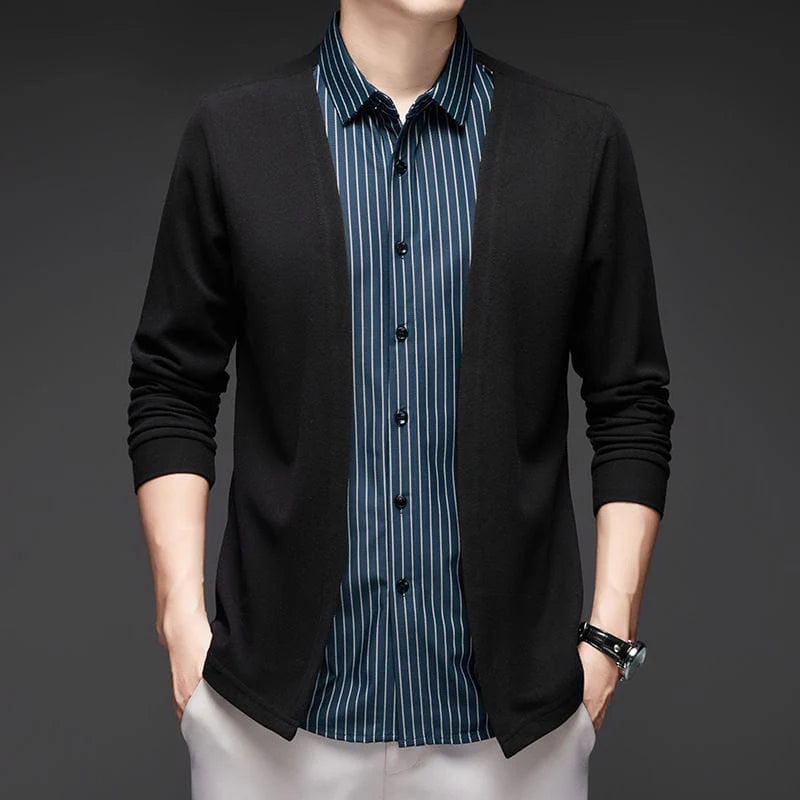 Gianluigi™ – Italienisches 2-in-1-Hemd mit Cardigan-Schnitt