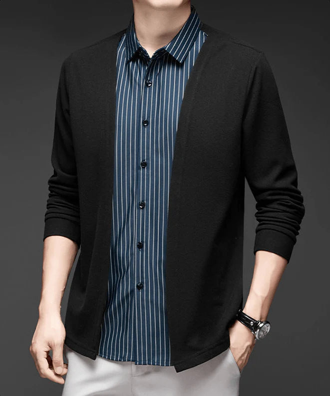 Gianluigi™ – Italienisches 2-in-1-Hemd mit Cardigan-Schnitt
