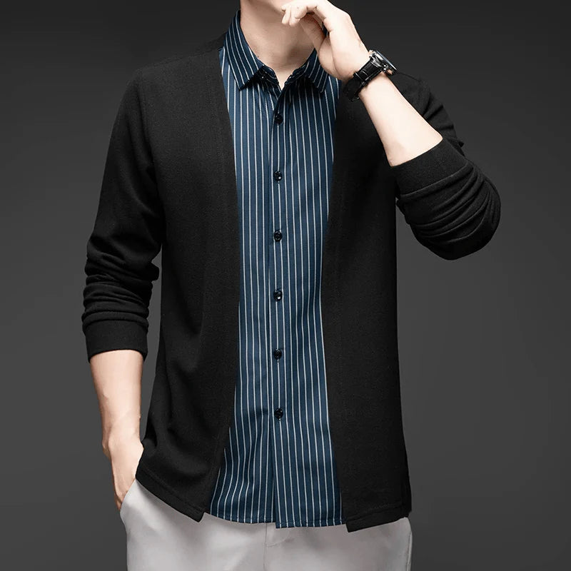 Gianluigi™ – Italienisches 2-in-1-Hemd mit Cardigan-Schnitt