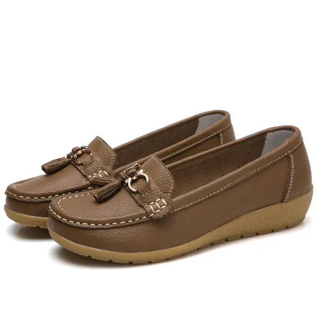 Orthopädische Mokassins aus Leder für Damen • OrthoMok™
