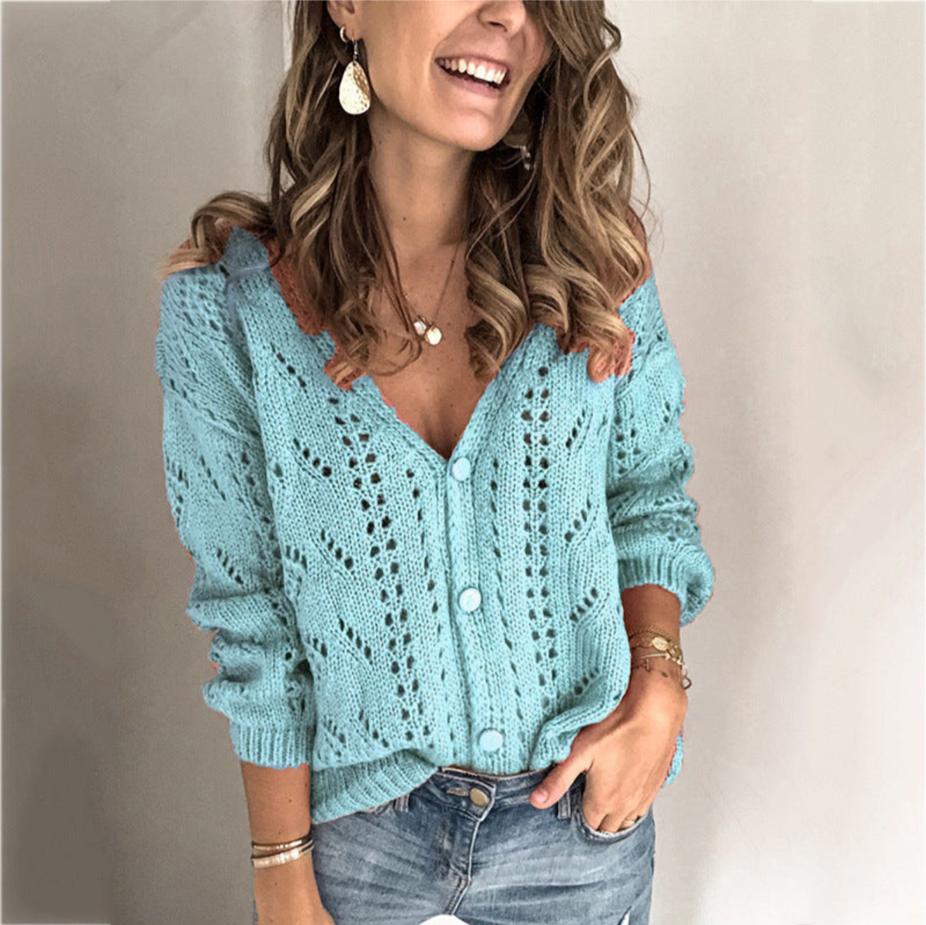 Renazi | Pull Col V Pour Femmes Leona